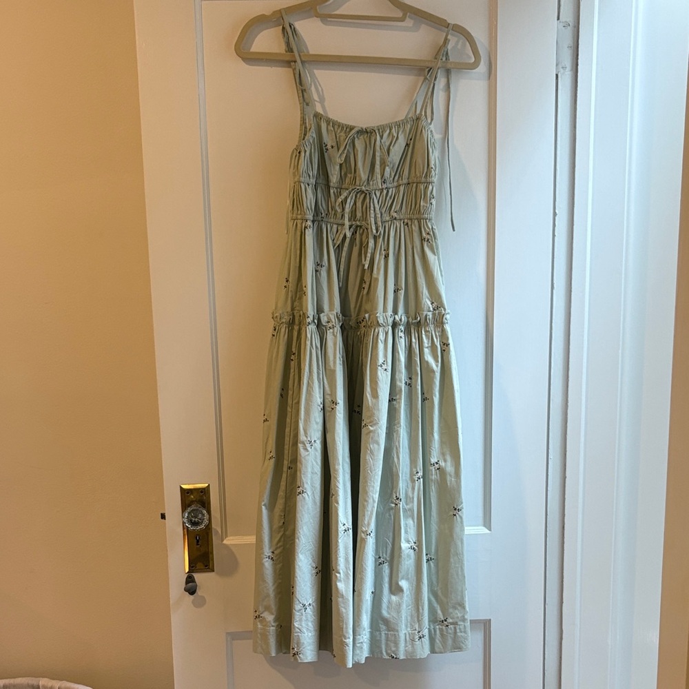 Adorable Bow Dress with Embroidered Detail